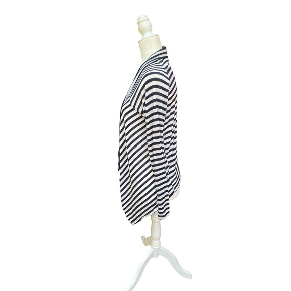 Kate Madisen Striped Lightweight Open Cardigan Long Sleeve Top Size Medium M - Picture 2 of 9